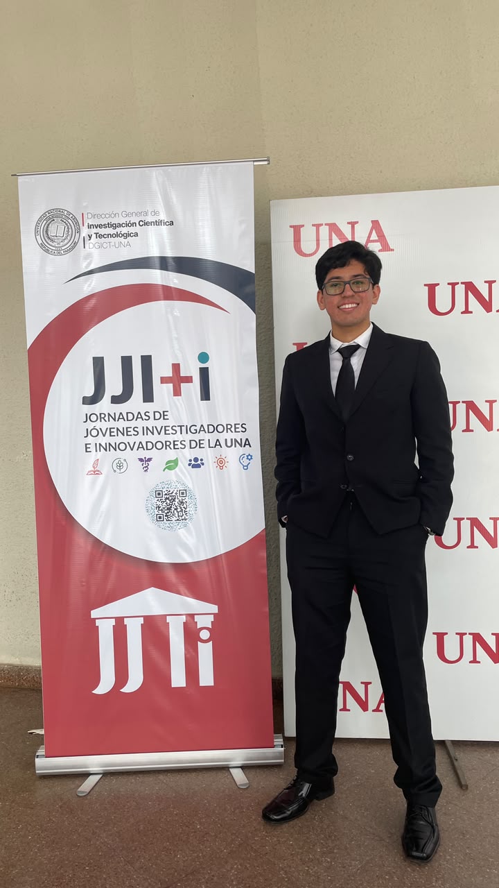 Juan Jesús Vera Argüello, joven investigador de la FCE UNA Filial Caaguazú